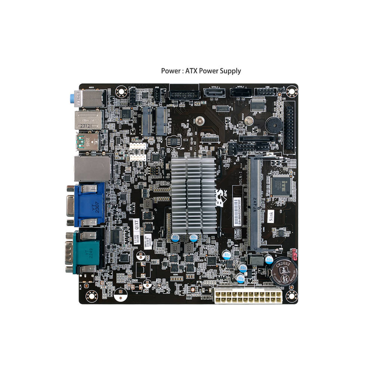 MOTHERBOARD ECS (ADLN-I N100) CPU INCLUIDO INTEL N100,1*DDR4 3200MHZ, HDMI, VGA,DISPLAYPORT,MINI ITX