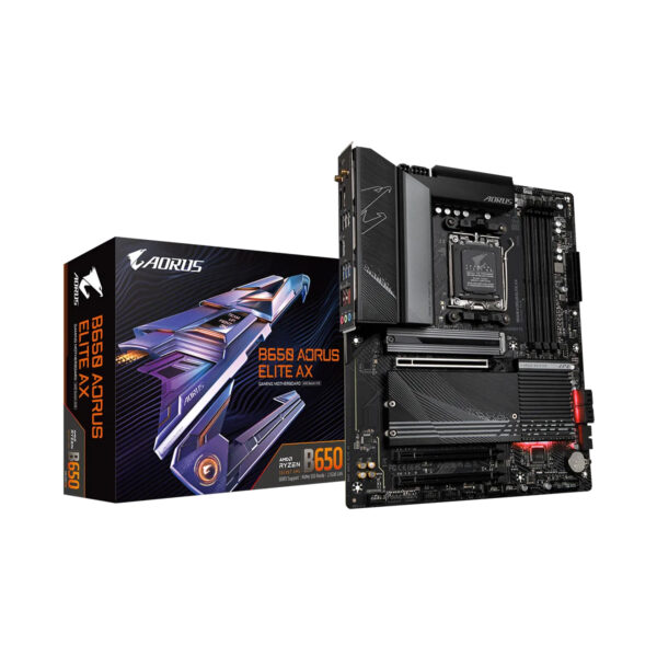MOTHERBOARD GIGABYTE (B650 AORUS ELITE AX) SOCKET AM5,4*DDR5 8000, HDMI, DP, ATX, WIFI/BT