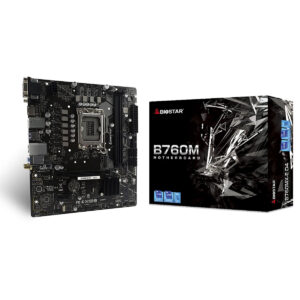 MB BIOSTAR (B760MX2-E D4), LGA1700, DDR4 4400, USB 3.2 GEN1, PCIE M.2 4.0, HDMI, VGA, DVI, RJ45, MICRO ATX