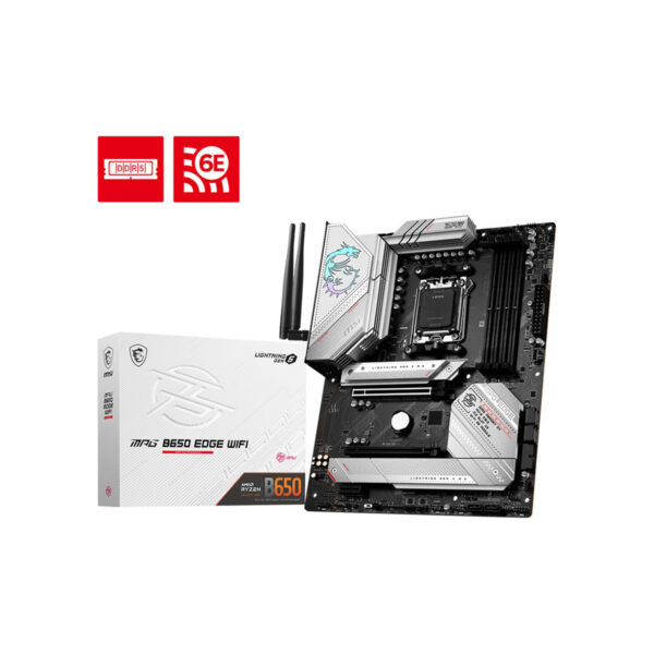 MOTHERBOARD MSI (MPG B650 EDGE WIFI) SOCKET AM5, 4*DDR5 7800, 1*HDMI, 1*DP, 3*M.2, ATX
