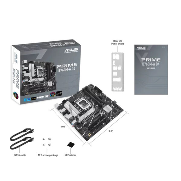MOTHERBOARD ASUS (PRIME B760M-A D4) SOCKET 1700 13A,4*DDR4,2*HDMI,DP,PCIE-4.0,MATX