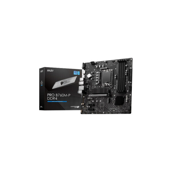 MOTHERBOARD MSI (PRO B760M-P DDR4) SOCKET 1700, 4*DDR4 4800 MHZ, HDMI, DP, D-SUB, MICRO ATX