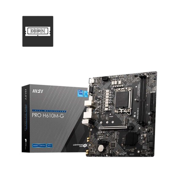 MOTHERBOARD MSI (PRO H610M-G) SOCKET 1700, 2*DDR5 5600MHZ, HDMI, DP, VGA, MICRO ATX