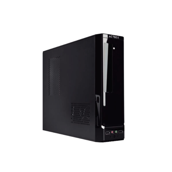GABINETE ACTECK (AC-929042) ATOM GS240, SLIM, MICRO ATX,FUENTE SFX 450W,2*USB 2.0, NEGRO PIANO