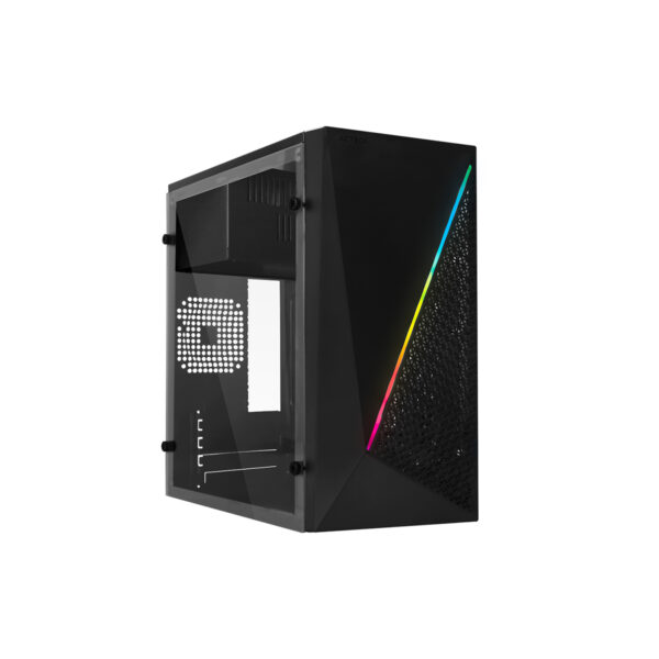 GABINETE ACTECK (AC-933070) KIOTO GC460,MICRO ATX,FUENTE 500W,2*USB 2.0,1*USB 3.0,RGB,PANEL ACRILIC
