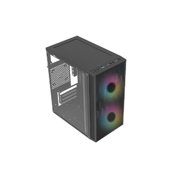 GABINETE ACTECK (AC-935838) FUJI GC470,MICRO ATX,FUENTE 500W,1*USB 3.0,ACRILICO,MALLA METAL,NEGRO