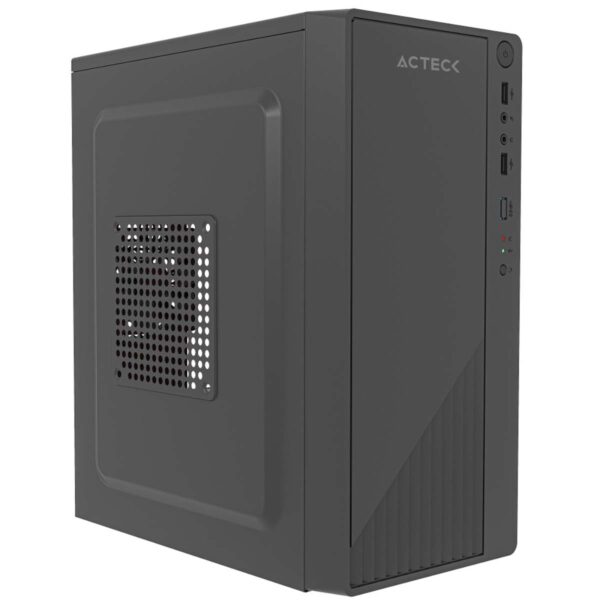 GABINETE ACTECK (AC-939539) KIOTO GC220F,MICRO ATX,FUENTE 500W,2*USB 2.0,NEGRO