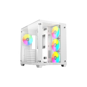 GABINETE BALAM RUSH (BR-935951) TANK PRO GM930,MICRO ATX,2*USB 3.0,CRISTAL TEMP,BLANCO