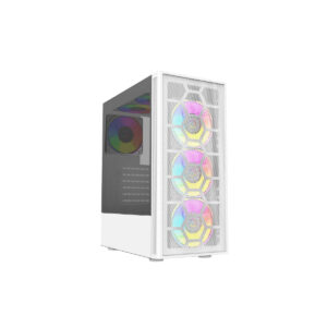 GABINETE BALAM RUSH (BR-935999) DRAGONFLY II MESH GM740,ATX,1*USB 3.0,CRISTAL TEMP,MALLA,BLANCO