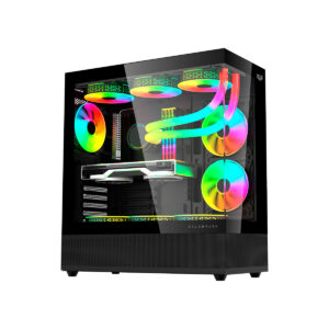 GABINETE BALAM RUSH (BR-938723) TANK SUPER 9200TB,ATX,1*USB 3.0,1*USB 2.0,CRISTAL TEMP,3 FAN,NEGRO
