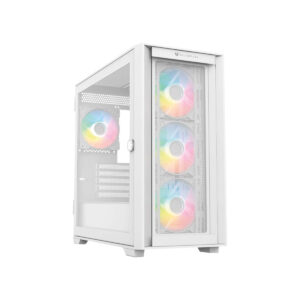 GABINETE BALAM RUSH (BR-938822) CARBONO TWIN MATE 6000,MICRO ATX,1*USB 3.0,DOBLE PANEL,4 FAN,BLANCO