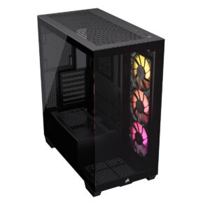 GABINETE CORSAIR (CC-9011278-WW) 3500X ARGB,NEGRO,CRISTAL TEMPLADO,MED-TORRE,SIN FUENTE
