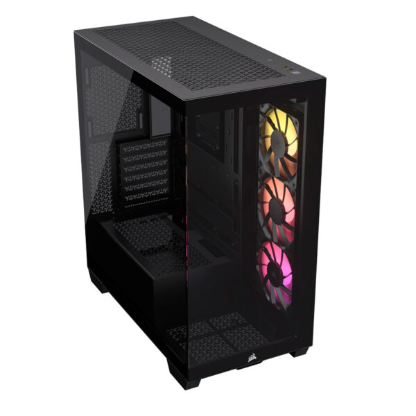 GABINETE CORSAIR (CC-9011278-WW) 3500X ARGB,NEGRO,CRISTAL TEMPLADO,MED-TORRE,SIN FUENTE