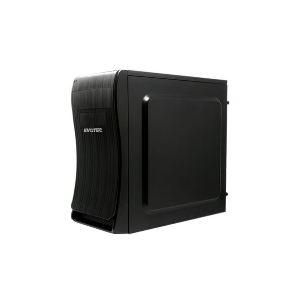 GABINETE EVOTEC (EV-1014) BASSU,MICRO ATX,FUENTE 600W,2*USB 2.0,NEGRO