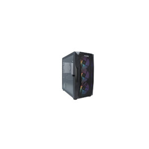 GABINETE EVOTEC (EV-1019) SEOUL,MICRO ATX,SIN FUENTE,2*USB 2.0,1*USB 3.0,3*FAN,ACRILICO,NEGRO