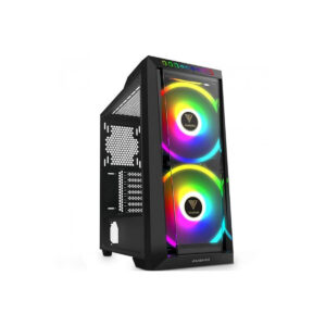 GABINETE GAMDIAS (GD-APOLLO M2 ELITE) VIDRIO TEMP, 2*FAN RGB FRONTAL, 1*FAN TRASERO, ATX, S/FUENTE