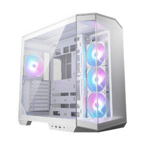 GABINETE MSI (MAG PANO 100R PZ WHITE) BLANCO,VIDRIO TEMPLADO,4*VENTILADOR, ATX, SIN FUENTE