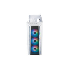 GABINETE COOLER MASTER (MB520-WGNN-S01) MASTERBOX MB520,VIDRIO TEMP,3*FAN ARGB,ATX,BLANCO,S/FUENTE