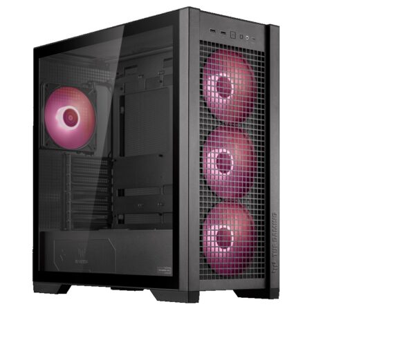 GABINETE ASUS (TUF GAMING GT302 ARGB BLACK)MEDIA TORRE, VIDRIO TEMPLADO,CONEXION OCULTA,NO PSU