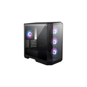 GABINETE MSI (MAG PANO M100R PZ) NEGRO, VIDRIO TEMPLADO, 4*VENTILADOR ARGB, MICRO ATX, SIN FUENTE