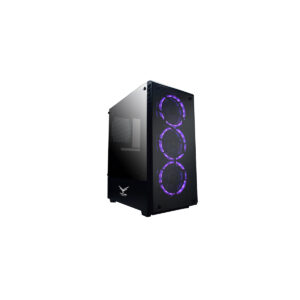 GABINETE NACEB (NA-0602) HYDRA,FULL ATX,SIN FUENTE,2*USB 2.0,1* USB 3.0,3*FAN,CRISTAL TEMP,NEGRO