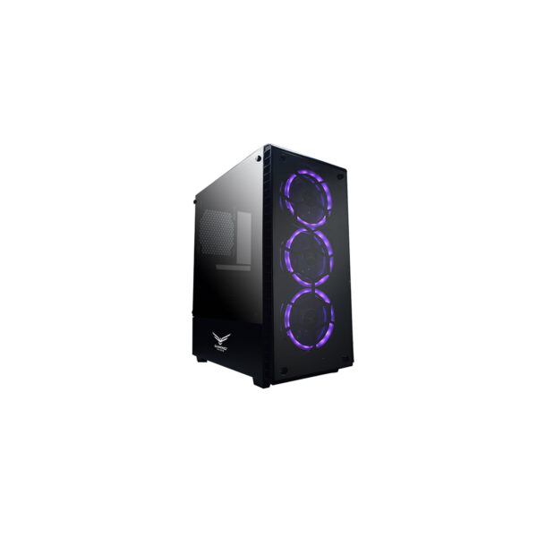 GABINETE NACEB (NA-0602) HYDRA,FULL ATX,SIN FUENTE,2*USB 2.0,1* USB 3.0,3*FAN,CRISTAL TEMP,NEGRO