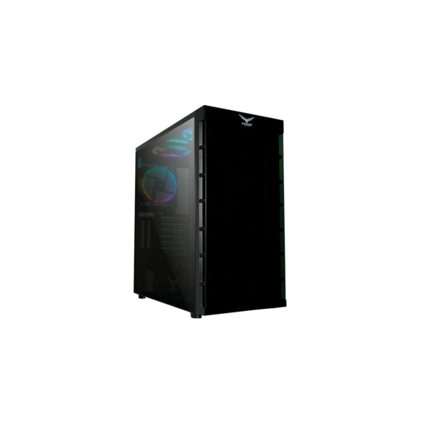 GABINETE NACEB (NA-0609) ORION,FULL ATX,SIN FUENTE,2*USB 2.0,1*USB 3.0,3*FAN,CRISTAL TEMP,NEGRO