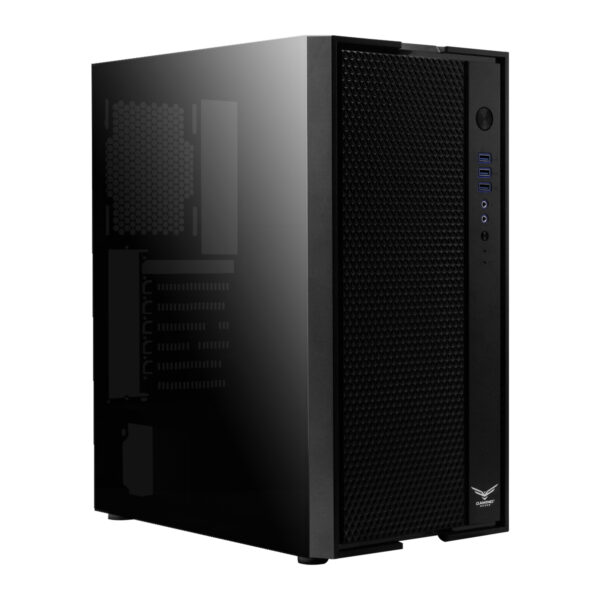 GABINETE NACEB (NA-0611) CYPHER,ATX,SIN FUENTE,2*USB 3.0,3*FAN,RGB,CRISTAL TEMP,NEGRO