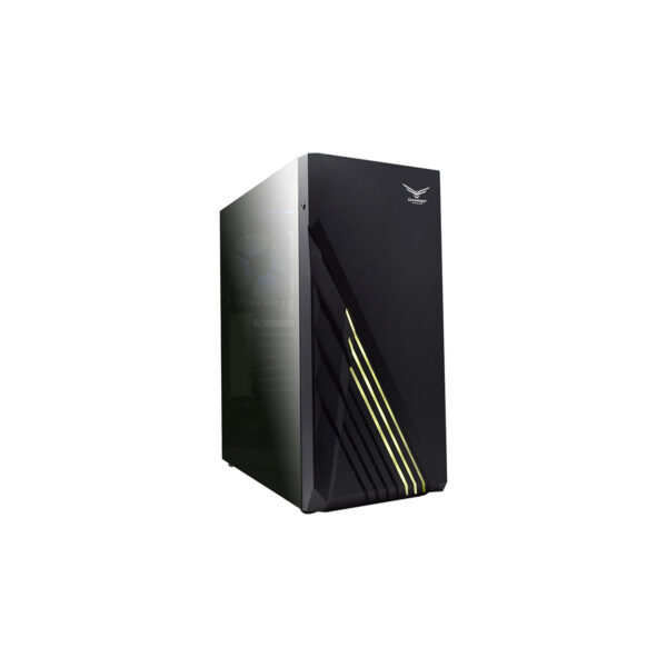 GABINETE NACEB (NA-0612) ZION,ATX,SIN FUENTE,2*USB 2.0,3*FAN,RGB,CRISTAL TEMP,NEGRO