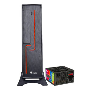 GABINETE STYLOS (STGAKL1B) KEELAN, MINI-ITX, 2*USB 1.0, USB 3.0, HD,RGB,FUENTE 550W, NEGRO