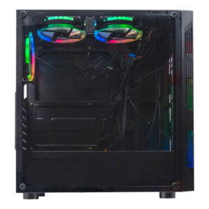 GABINETE XZEAL (XZCGB03B) XZ120, ATX, CRISTAL, 3*VENT RGB, SIN FUENTE, NEGRO