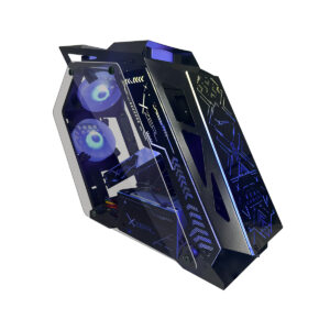GABINETE XZEAL (XZGAIRRGBB) IRO2, MICRO ATX, CRISTAL+METAL,4*VENT ARGB,SIN FUENTE. NEGRO