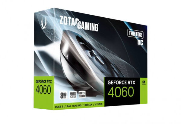 Tarjeta de Video Zotac NVIDIA GeForce RTX 4060 8GB Twin Edge OC / 8GB 128-bit GDDR6 / PCI Express 4.0 / ZT-D40600H-10M