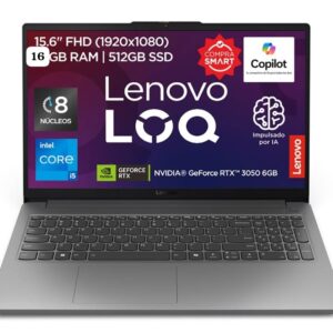 LAPTOP LENOVO IDEA GAMING LOQ 15IAX9E / CORE I5 12450HX /16GB /512GB /RTX 3050 6GB